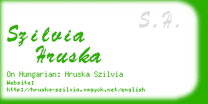 szilvia hruska business card